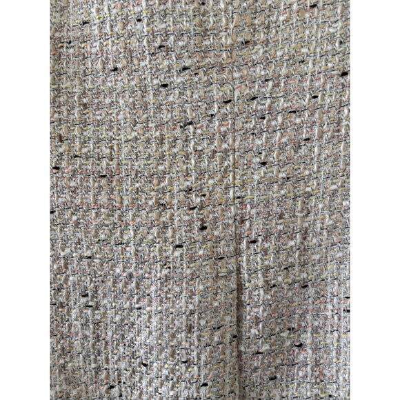 Ann Taylor Fringe Tweed Shawl Collar Jacket Womens Size 00P Cream Multi-Color - Picture 14 of 15
